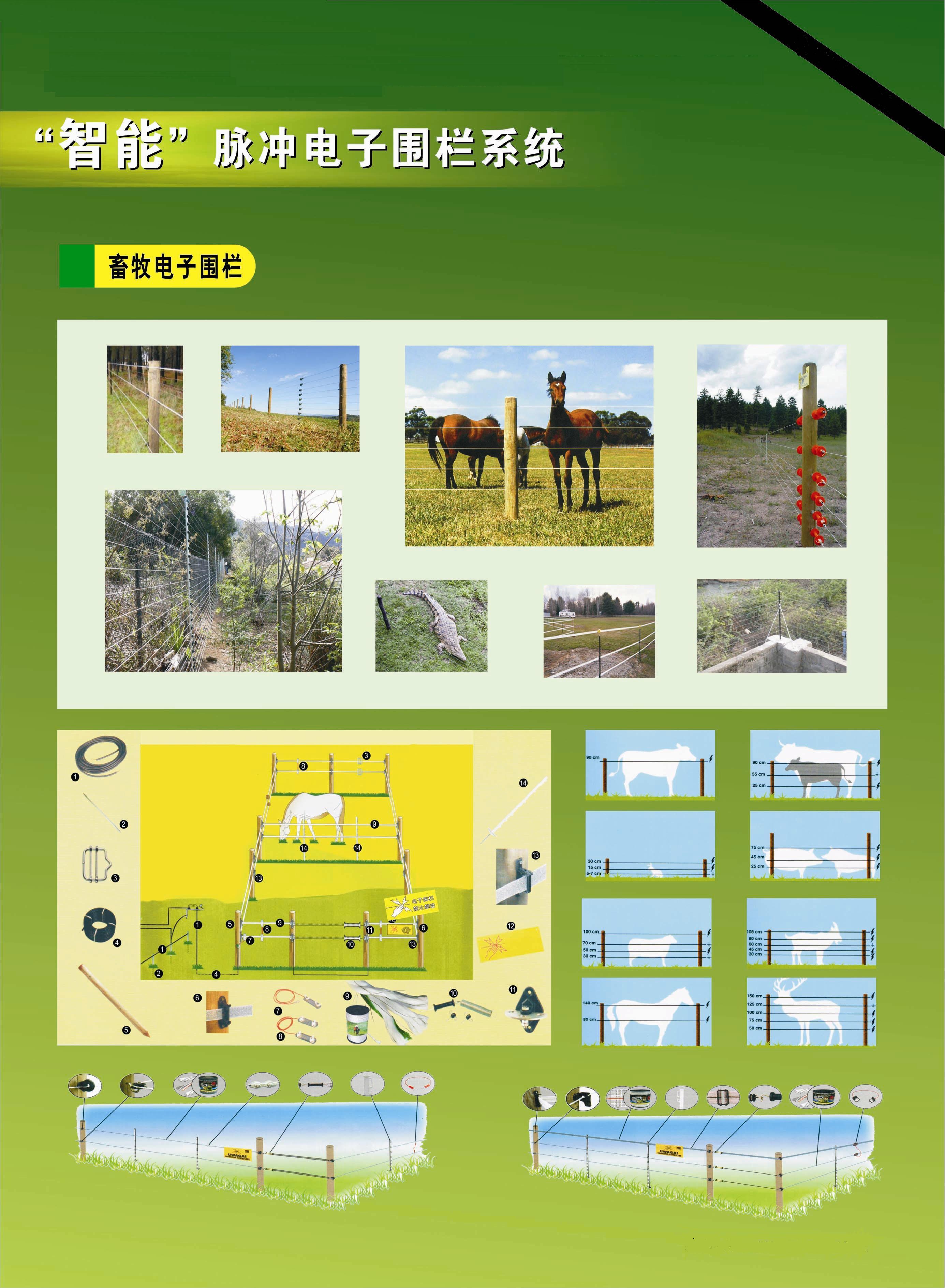 牧场电子围栏安装现场图